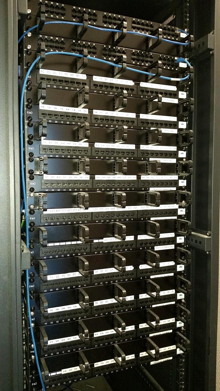 Server room technology background